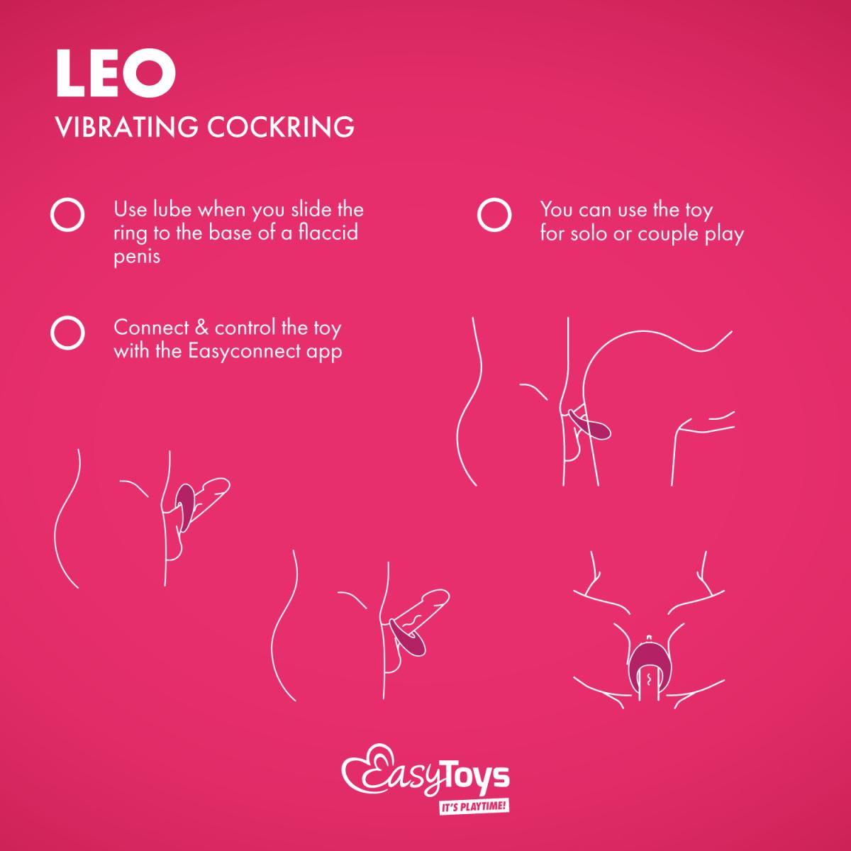 EasyConnect - Leo App-Controlled Vibrating Cock Ring❤️EasyConnect