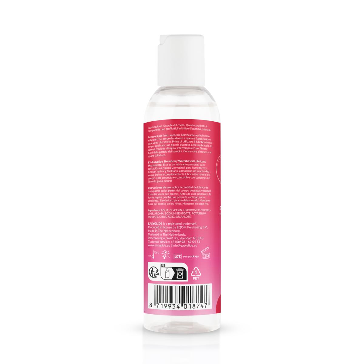 EasyGlide Strawberry Flavored Water-Based Lubricant - 150ml ❤️EasyGlide