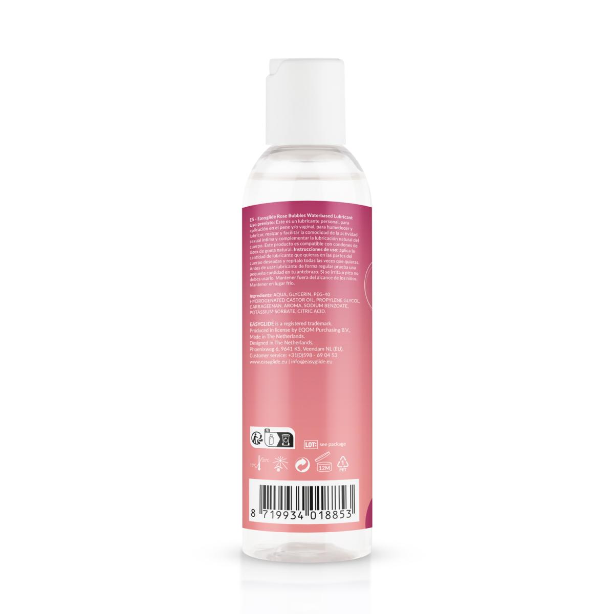 EasyGlide Rosé Bubbles Water-Based Lubricant - 150ml ❤️EasyGlide