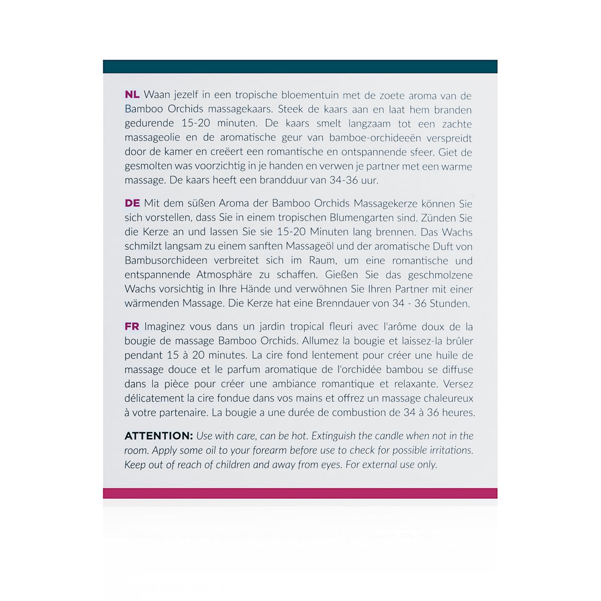 Exotiq Massage Candle Bamboo Orchids 200g ❤️Exotiq