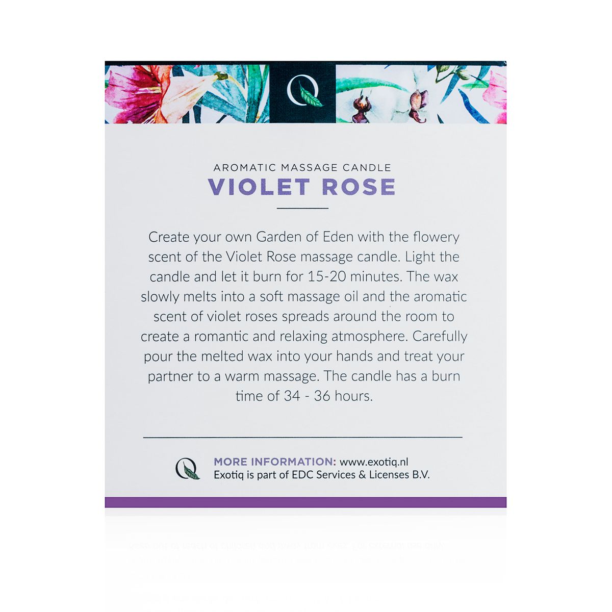 Exotiq Massage Candle Violet Rose - 200g ❤️Exotiq