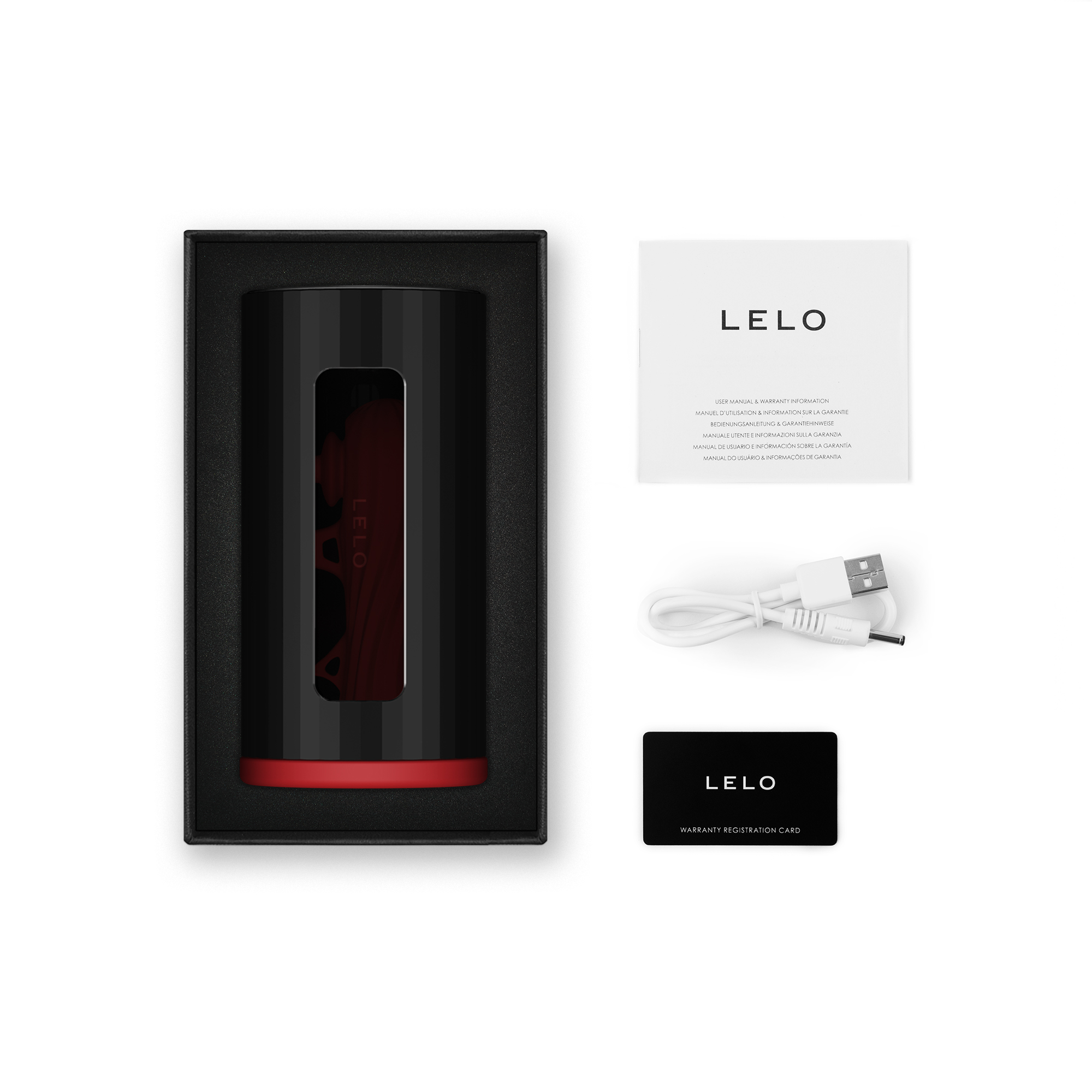 LELO - F1S V2 App Controlled Male Masturbator Black/Red ❤️Lelo