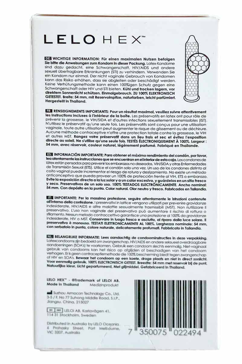 Revolutionary Condoms Lelo HEX Original 12pcs ❤️Lelo