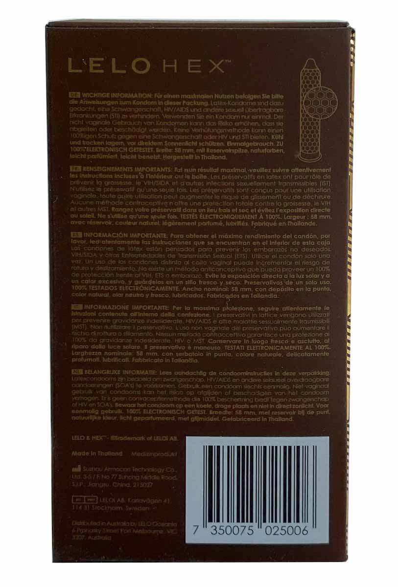 Revolutionary CondomsLelo HEX Respect XL 12pcs Extra Size ❤️Lelo