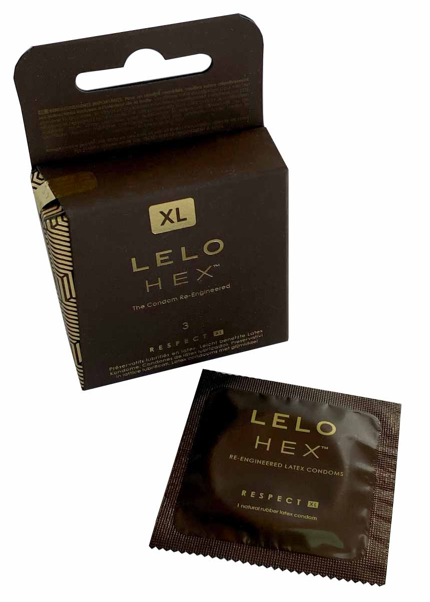 Revolutionary Condoms Lelo HEX Respect XL 3pcs Extra Size ❤️Lelo