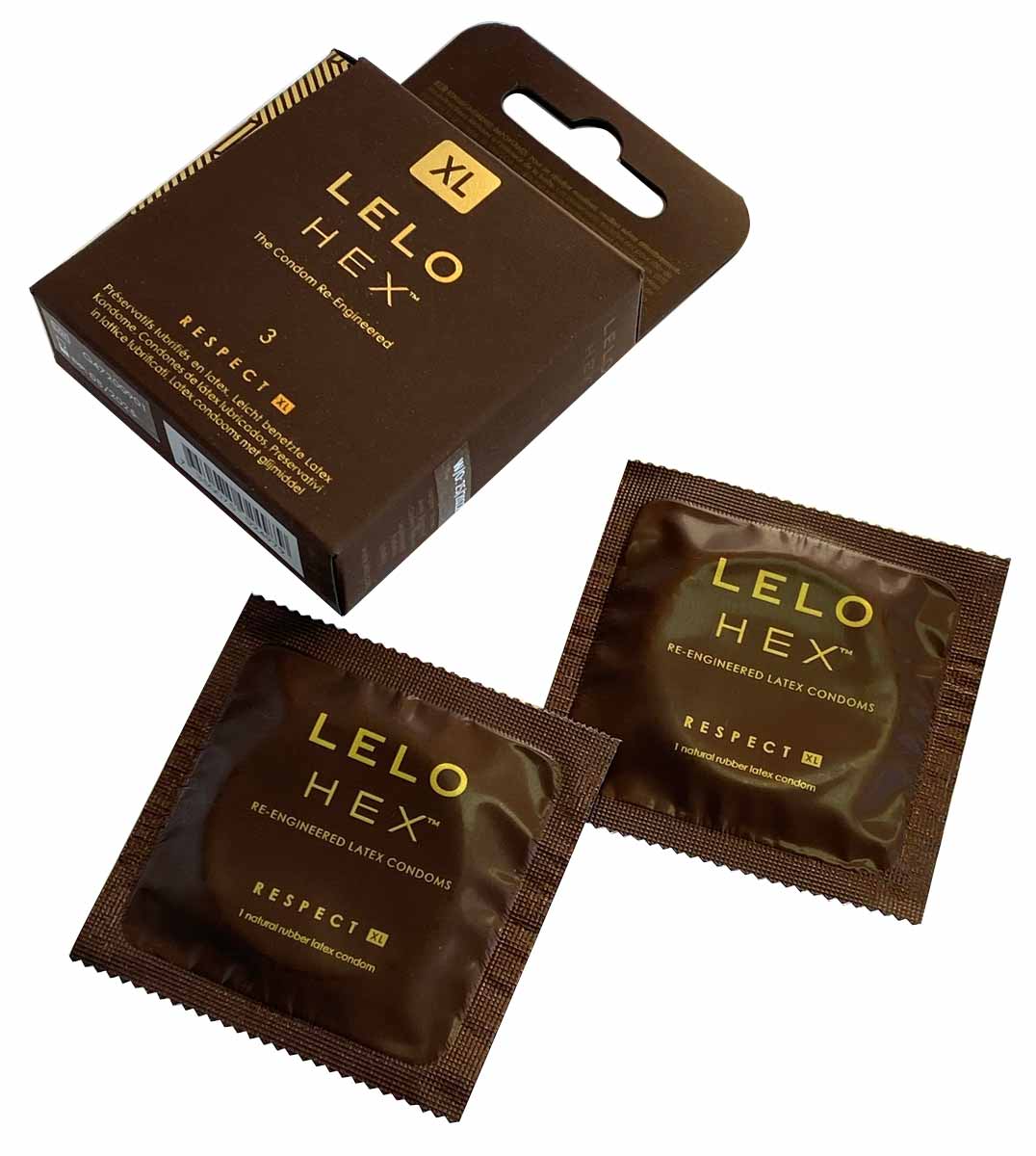Revolutionary Condoms Lelo HEX Respect XL 3pcs Extra Size ❤️Lelo