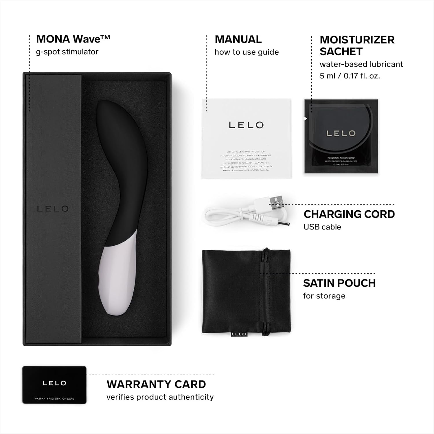 LELO - Mona Wave Vibrator Black ❤️Lelo
