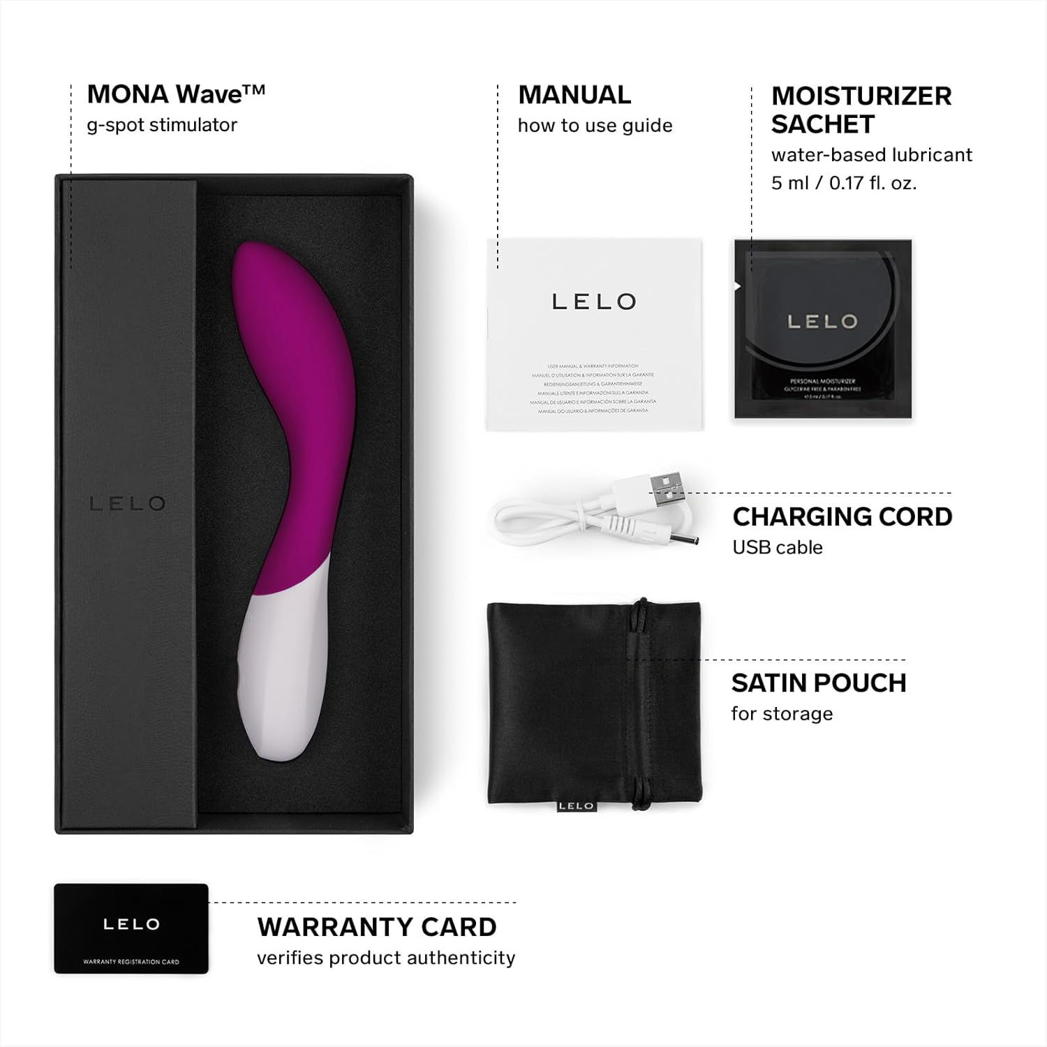 G-Spot Stimulator LELO Mona Wave Deep Rose ❤️Lelo