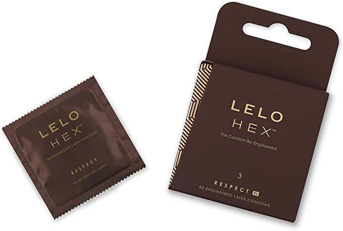 Revolutionary Condoms Lelo HEX Respect XL 3pcs Extra Size ❤️Lelo