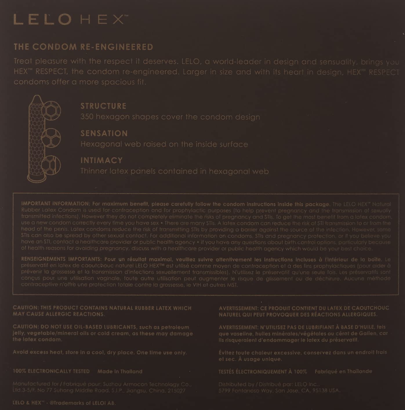 Revolutionary Condoms Lelo HEX Respect XL 36pcs Extra Size ❤️Lelo