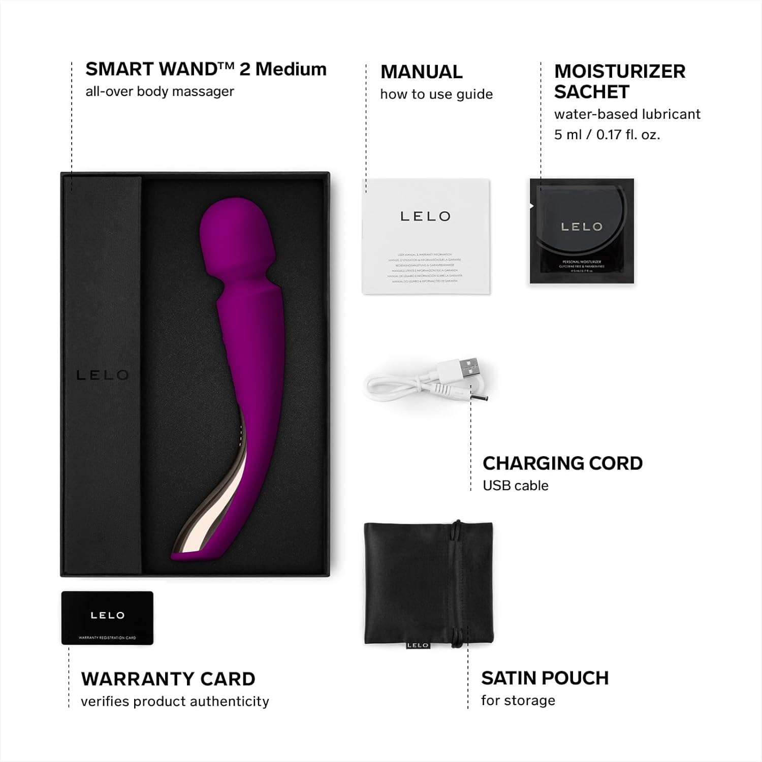 Wand Massager LELO - Smart Wand 2 Large Deep Rose ❤️Lelo