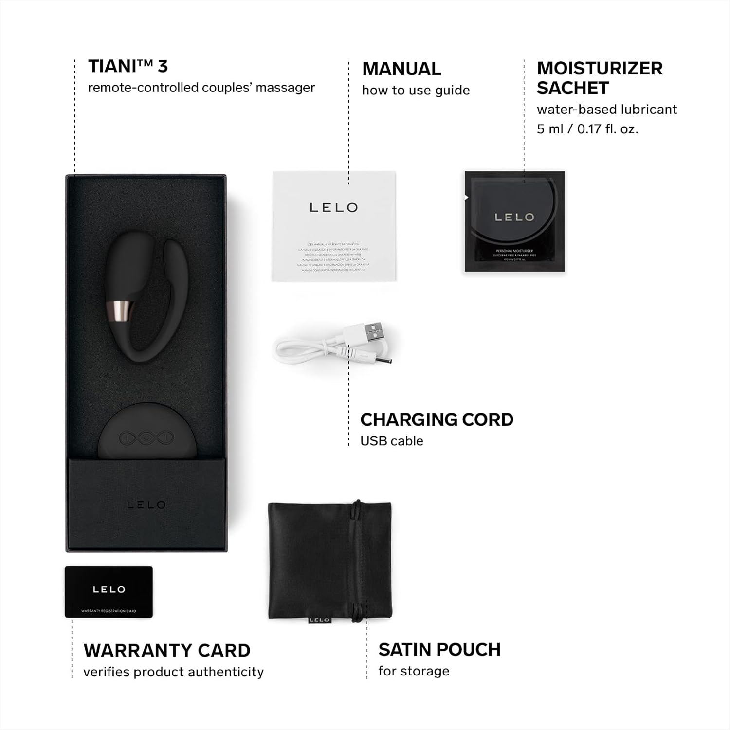 Couples’ Massager LELO Tiani 3 Black ❤️Lelo