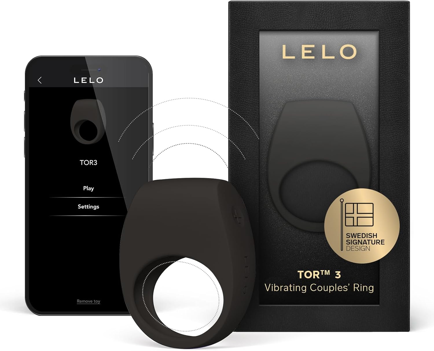 LELO - Tor 3 Vibrating Cock Ring Black ❤️Lelo