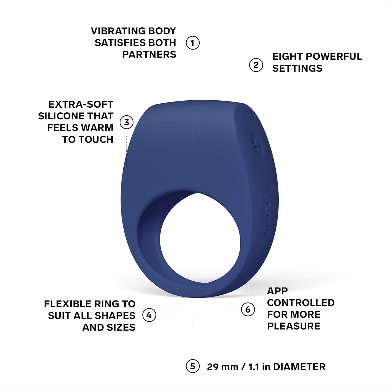 LELO - Tor 3 Cock Ring Base Blue ❤️Lelo