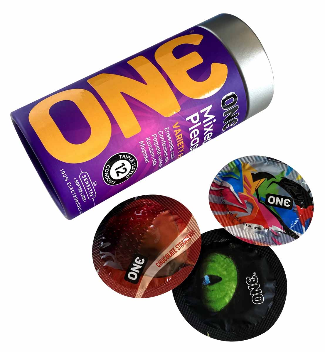 ONE Mixed Pleasures Condom Variety Pack 12ct - 6 Types ❤️ONE