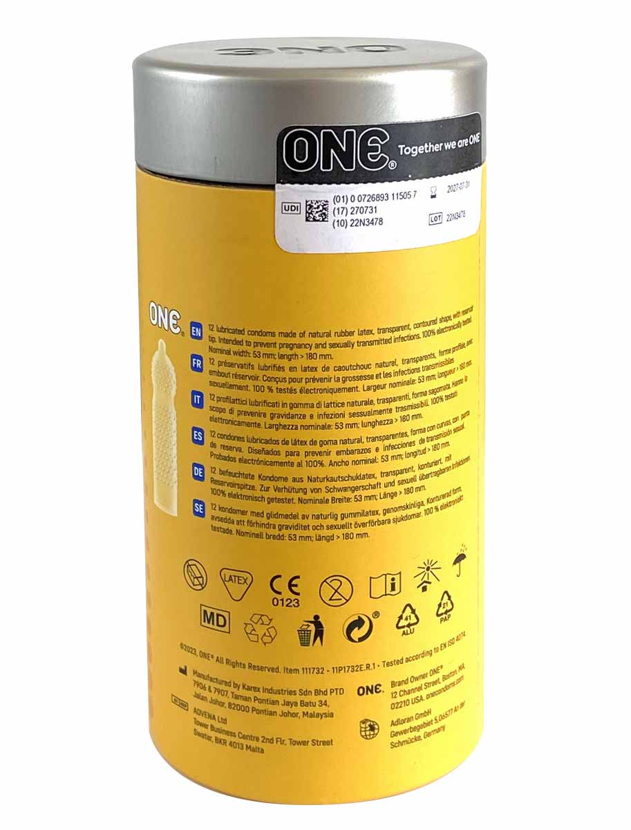 ONE Super Studs Ribbed Condoms 12 Pack ❤️ONE