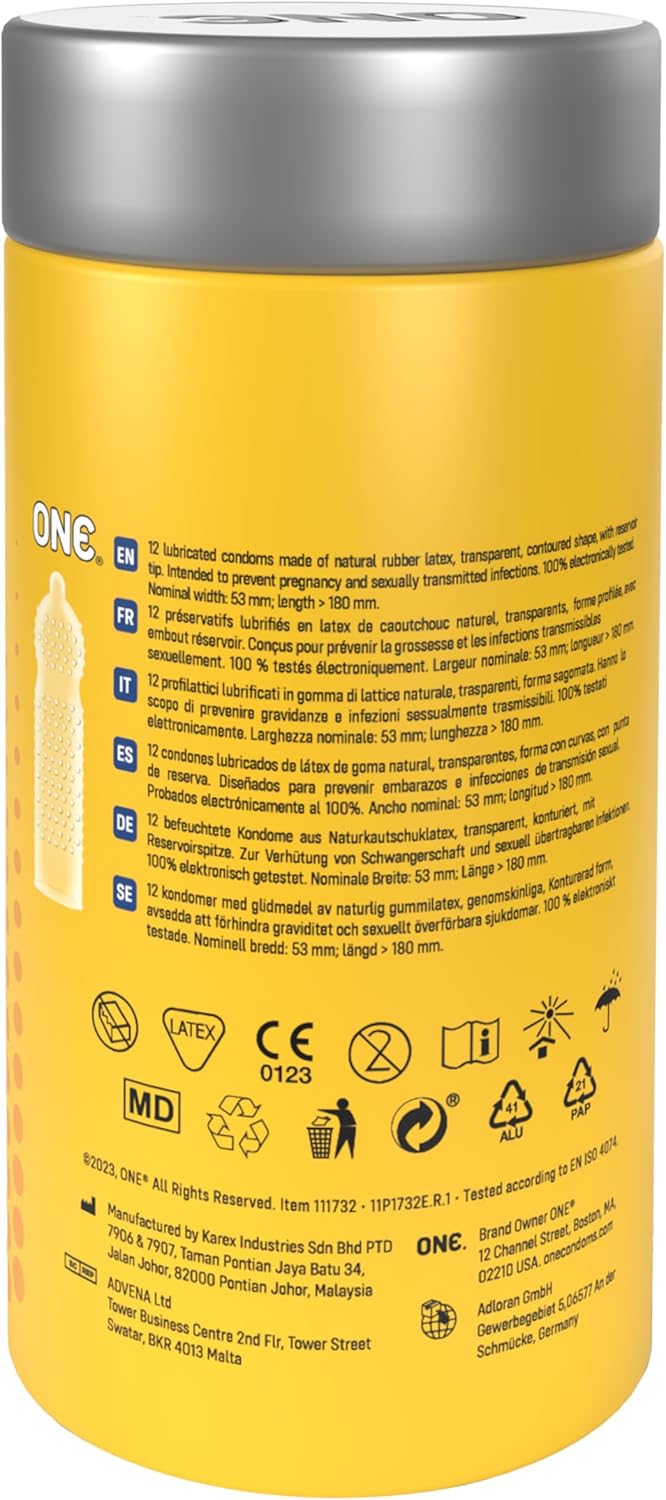 ONE Super Studs Ribbed Condoms 12 Pack ❤️ONE