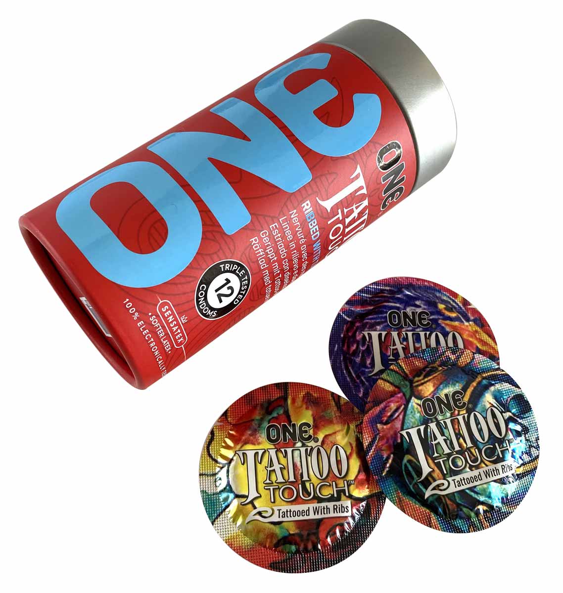 ONE Tattoo Touch Textured Condoms 12 Pack ❤️ONE