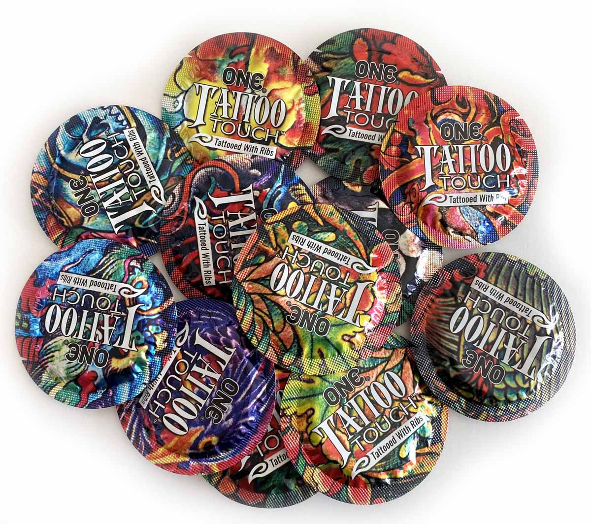 ONE Tattoo Touch Textured Condoms 12 Pack ❤️ONE