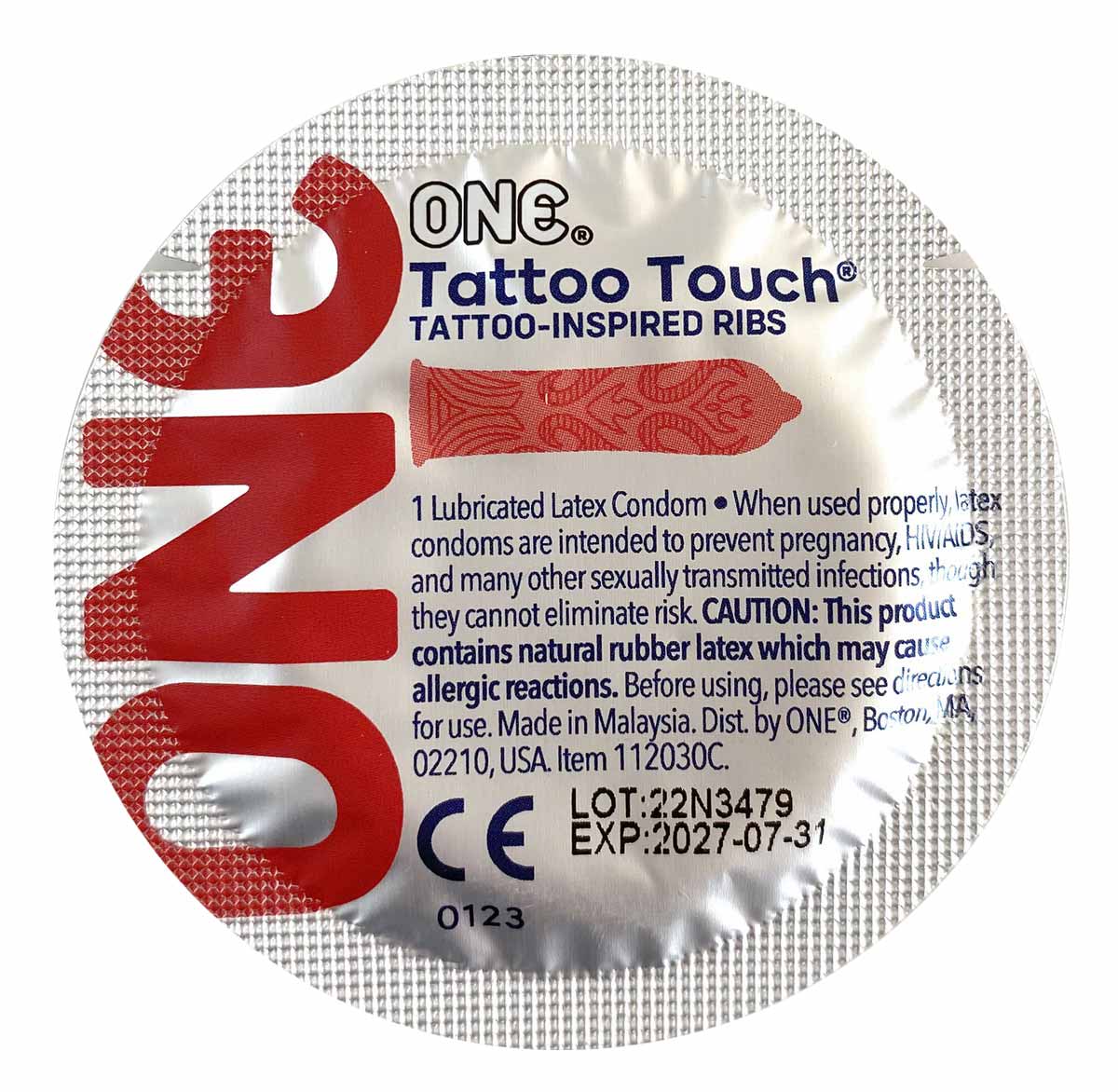 ONE Tattoo Touch Textured Condoms 12 Pack ❤️ONE