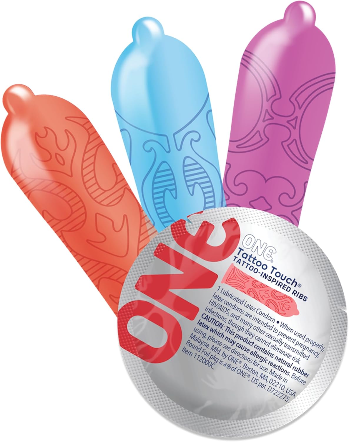 ONE Tattoo Touch Textured Condoms 12 Pack ❤️ONE