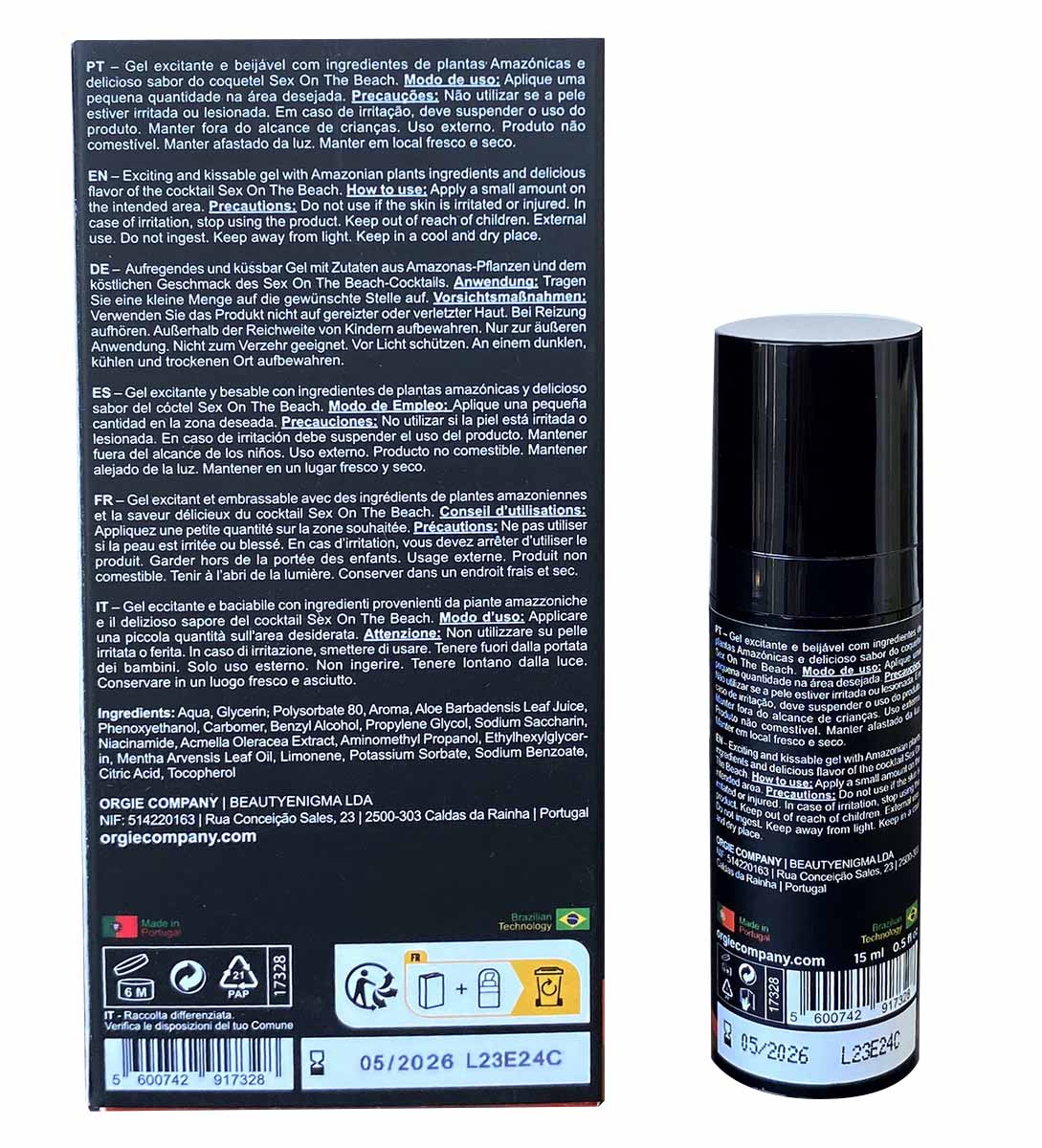 Orgie DualVibe! Kissable Liquid Vibrator 15ml Sex on the Beach Flavor ❤️Orgie