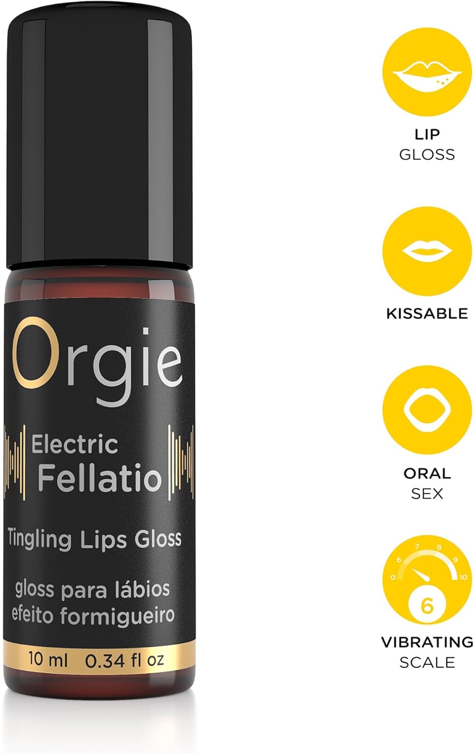 Orgie Electric Fellatio Vibrating Lip Gloss 10ml ❤️Orgie