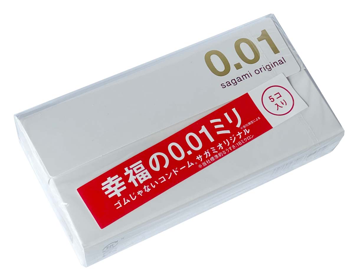 SAGAMI Original 0.01 Ultra-Thin Polyurethane Condoms (5 Pack) ❤️Sagami Original
