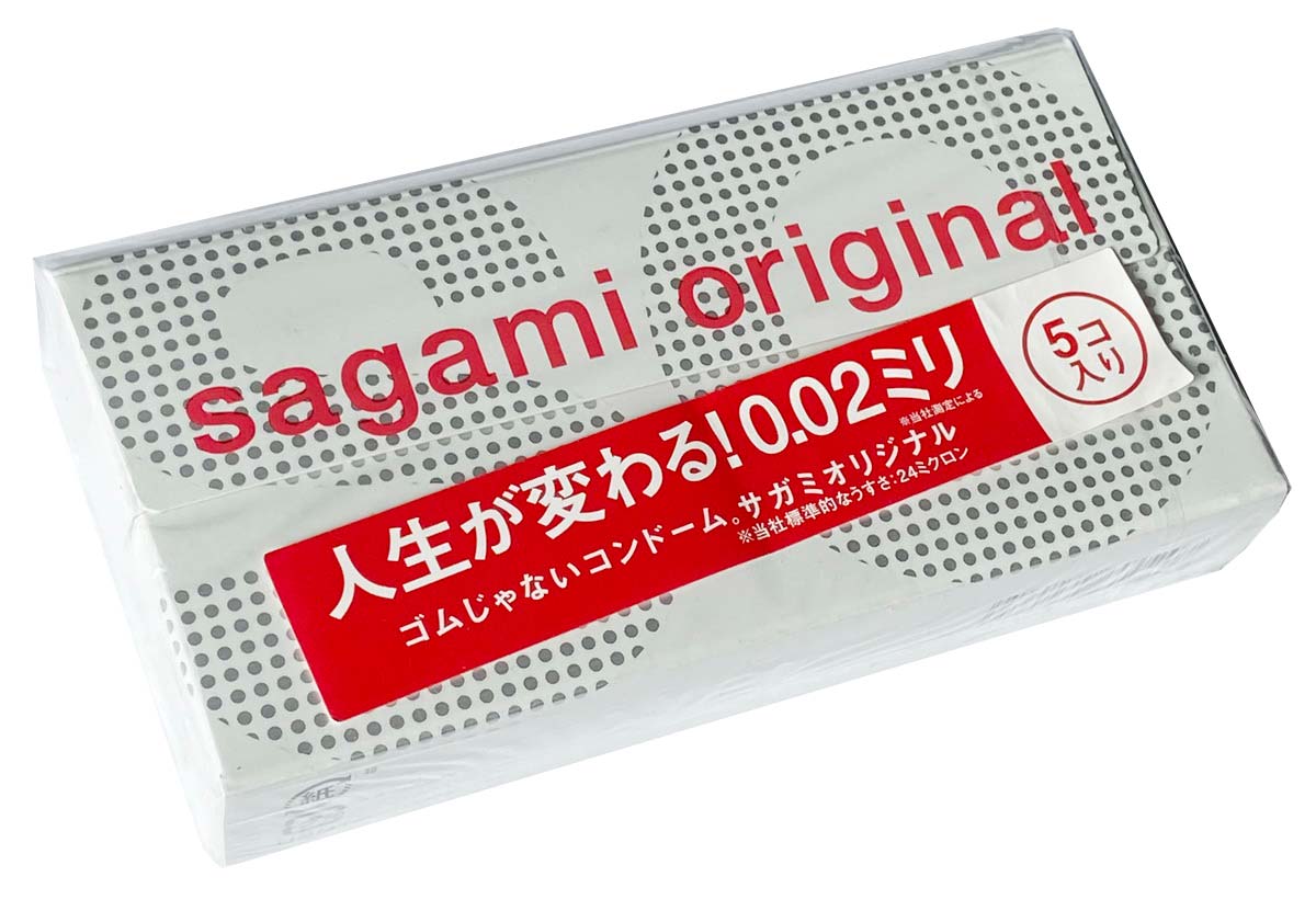 SAGAMI Original 0.02 Ultra-Thin Polyurethane Condoms (5 Pack) ❤️Sagami Original